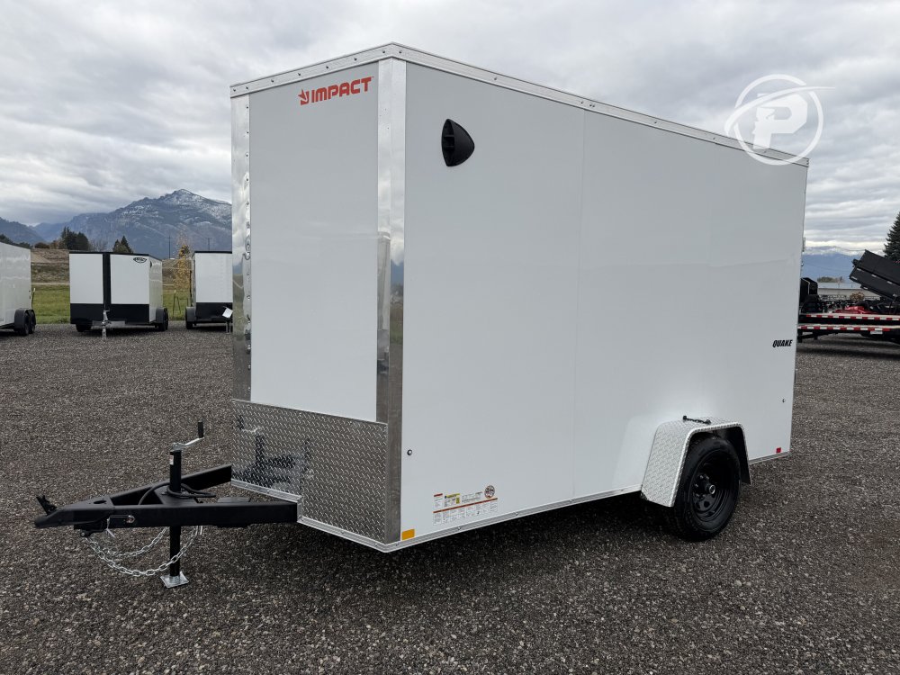 Impact 7'x 12' Battlecoated Steel 5k Cargo Trailer