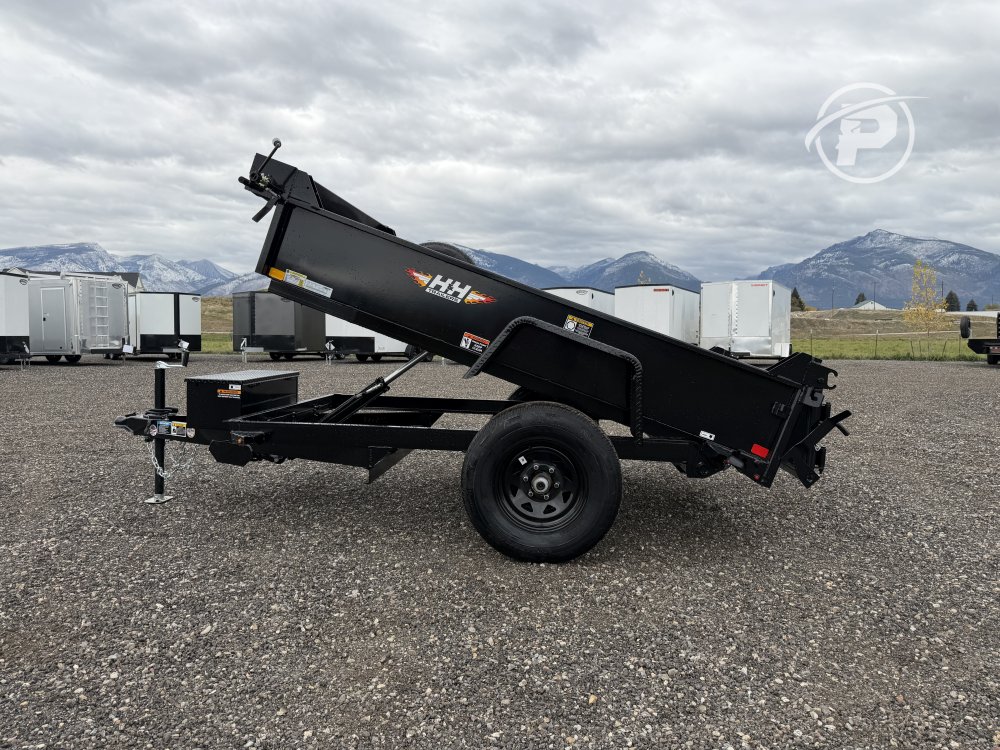 H&H 62"x 8' Scissor Hoist 5k Dump Trailer
