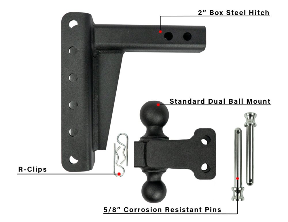 2.0" Medium Duty 6" Drop/Rise Hitch
