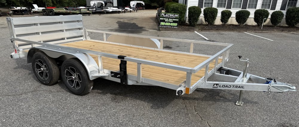 2027 Load Trail UA 83X14 TA / ALUMINUM FRAME/ 55" BI-FOLD TAILGATE / 2 BRAKE AXLES / ALUMINUM WHEELS