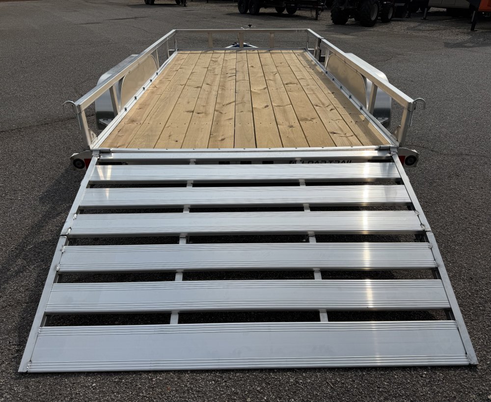 2027 Load Trail UA 83X14 TA / ALUMINUM FRAME/ 55" BI-FOLD TAILGATE / 2 BRAKE AXLES / ALUMINUM WHEELS