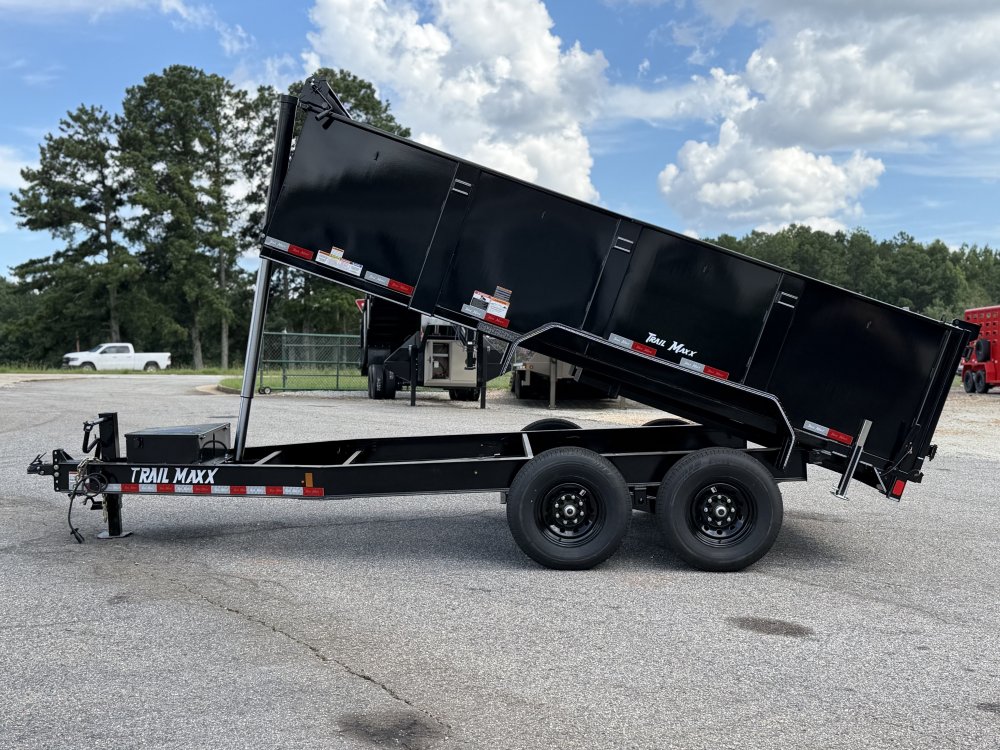 2026 Trail Maxx 83X14X3 HIGH SIDE TELESCOPIC W/REAR STABILIZER JACKS 14K GVWR Dump Trailer