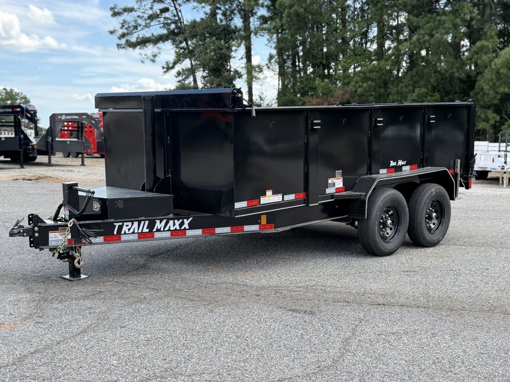 2026 Trail Maxx 83X14X3 HIGH SIDE TELESCOPIC W/REAR STABILIZER JACKS 14K GVWR Dump Trailer
