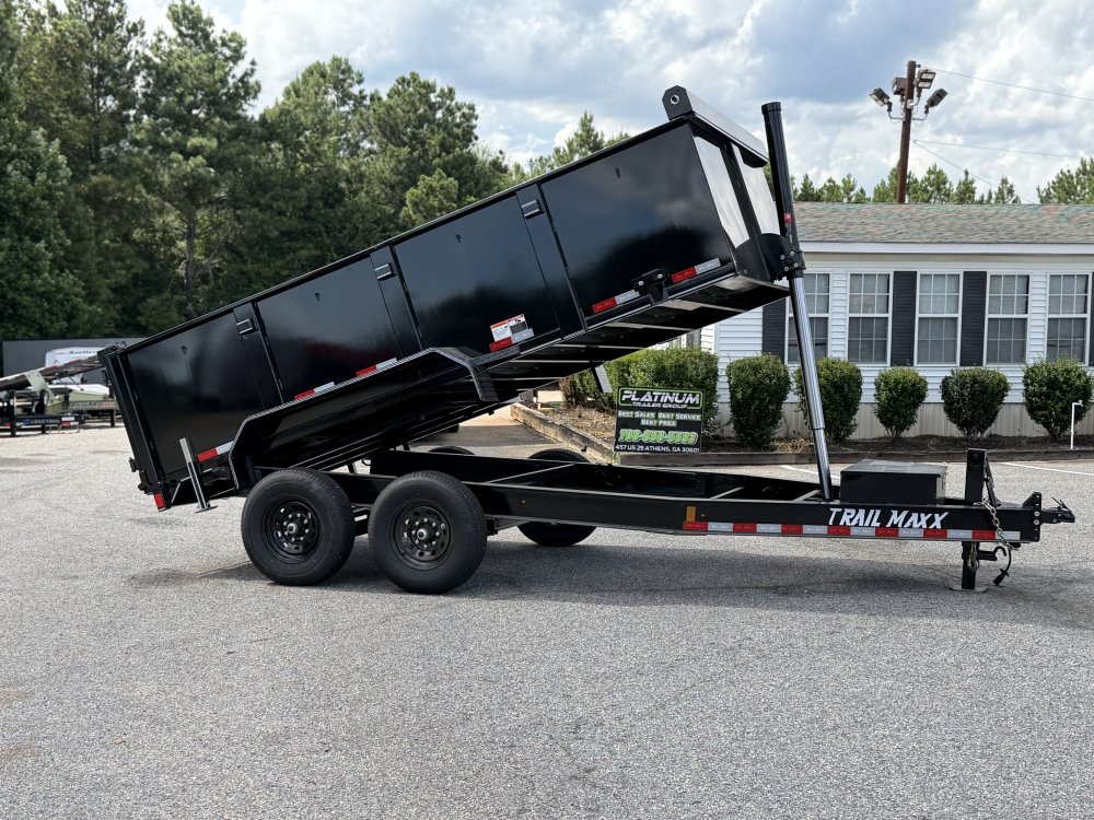 2026 Trail Maxx 83X14X3 HIGH SIDE TELESCOPIC W/REAR STABILIZER JACKS 14K GVWR Dump Trailer