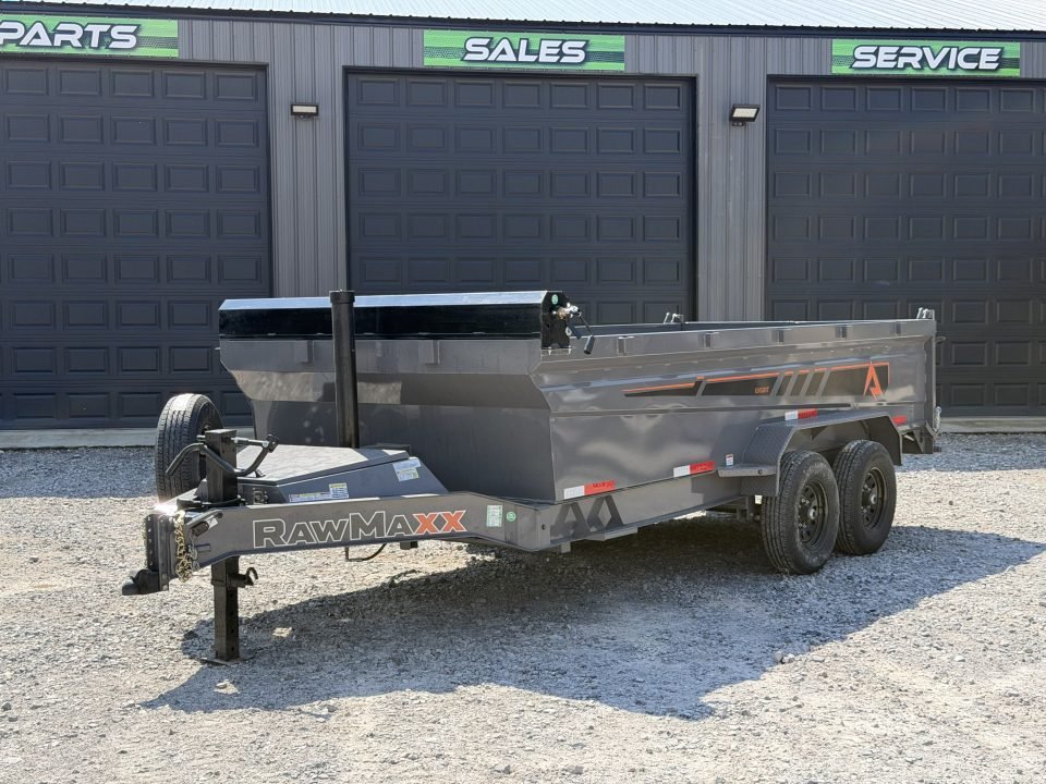2026 RawMaxx GDX KNIGHT83X16 / TELESCOPIC / I-BEAM FRAME / TARP KIT / 14K GVWR / 32" SIDES / Dump Tr