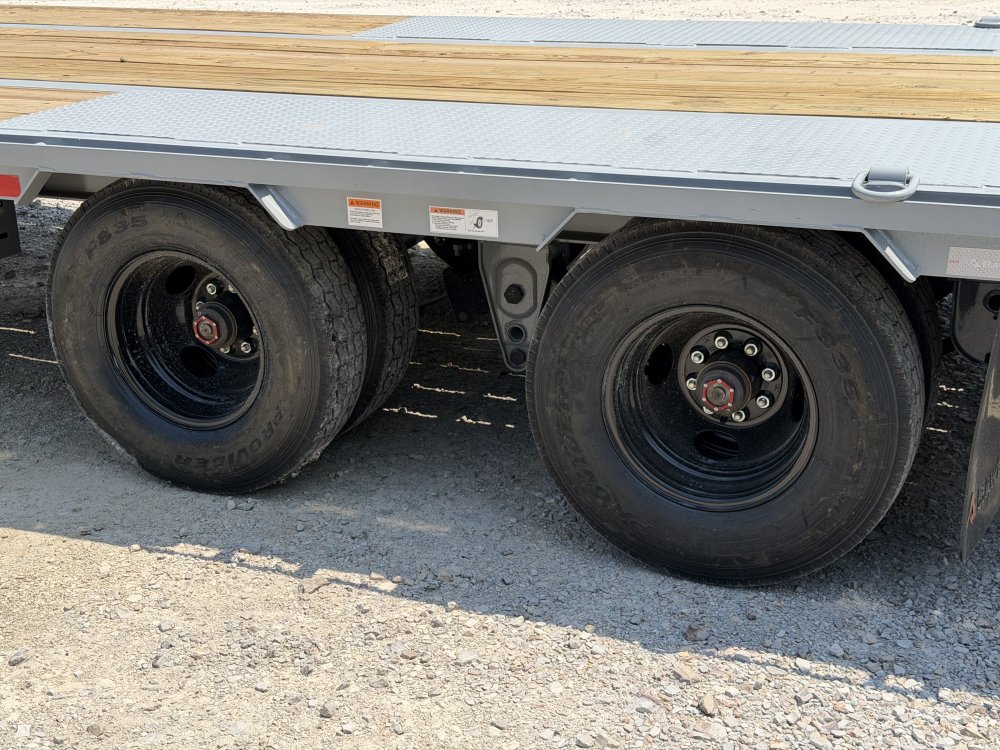 2026 RawMaxx 102X25' FDX MAXX RAMPS 24K GVWR 12K HYDRUALIC DISC BRAKE AXLES W/ 14PLY TIRES Flatbed T