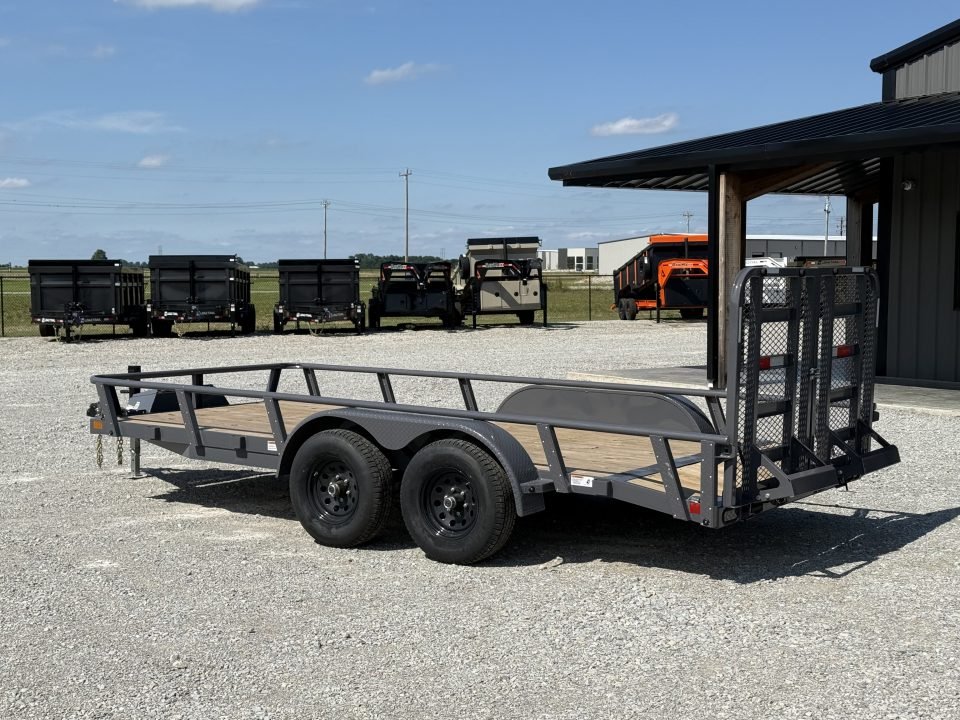 2026 RawMaxx UTX 83X16 W/TOOLBOX AND 4' HD FOLDING SPLIT GATE 10K GVWR Utility Trailer