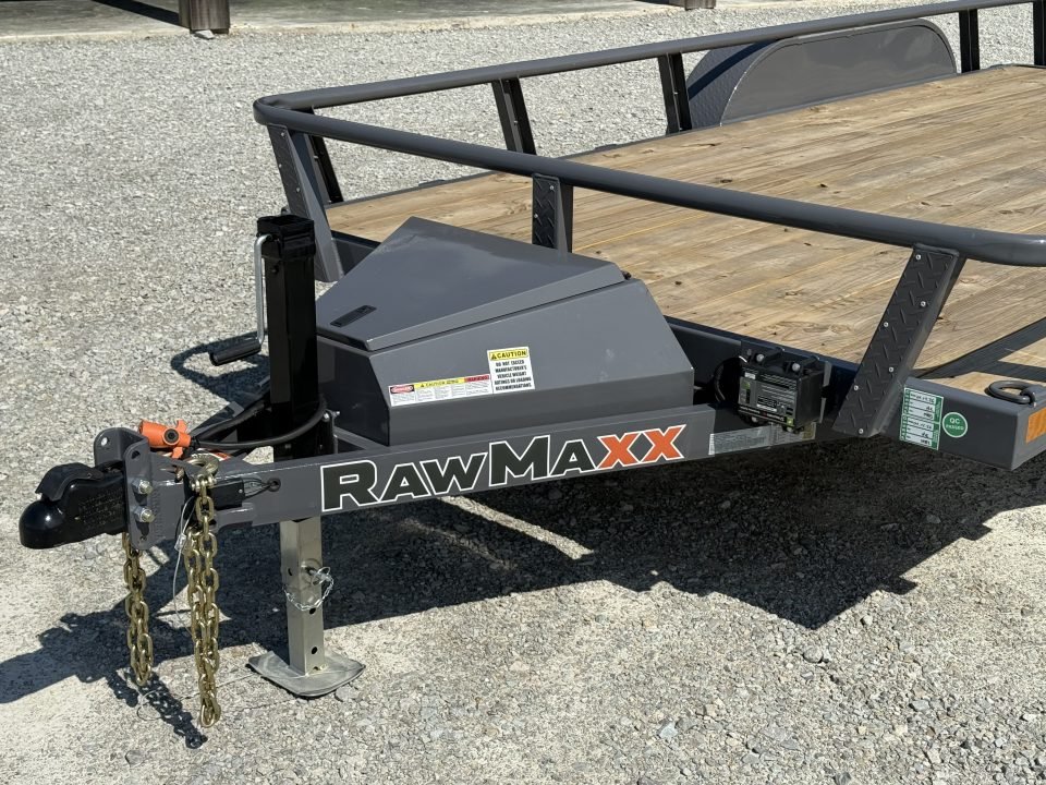 2026 RawMaxx UTX 83X16 W/TOOLBOX AND 4' HD FOLDING SPLIT GATE 10K GVWR Utility Trailer