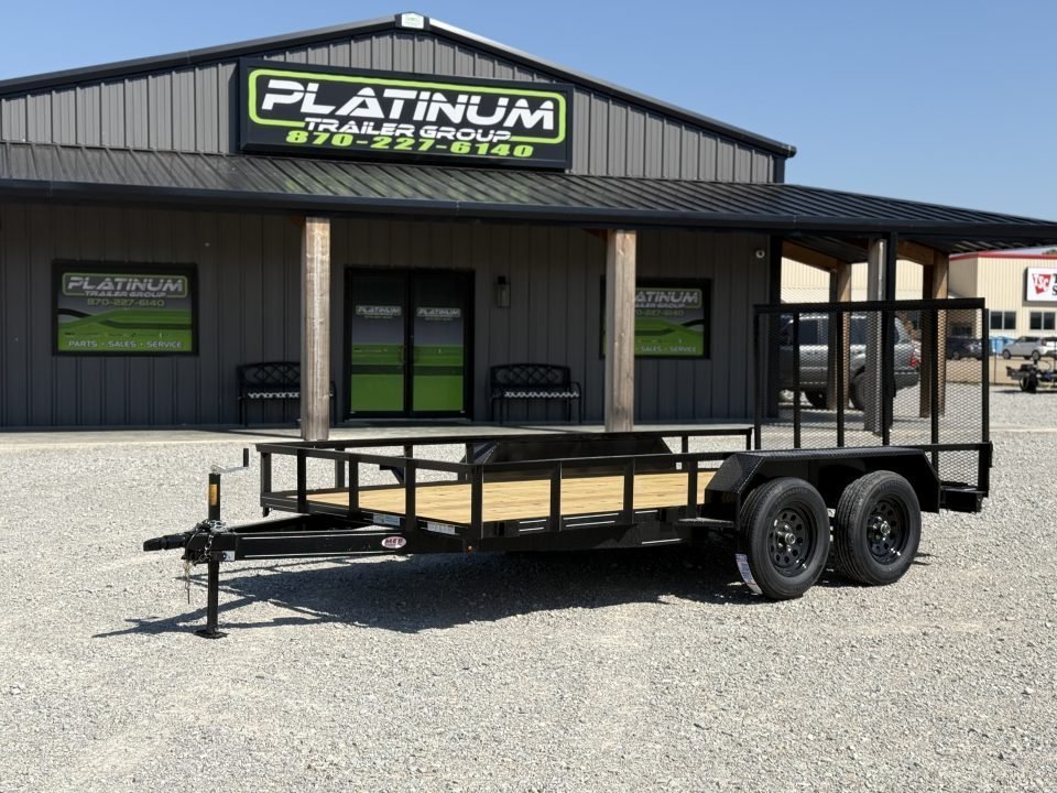 2027 MEB 77X14 TA / ELECTRIC BRAKE AXLE / 4FT FOLDING GATE / 6.9K GVWR Utility Trailer