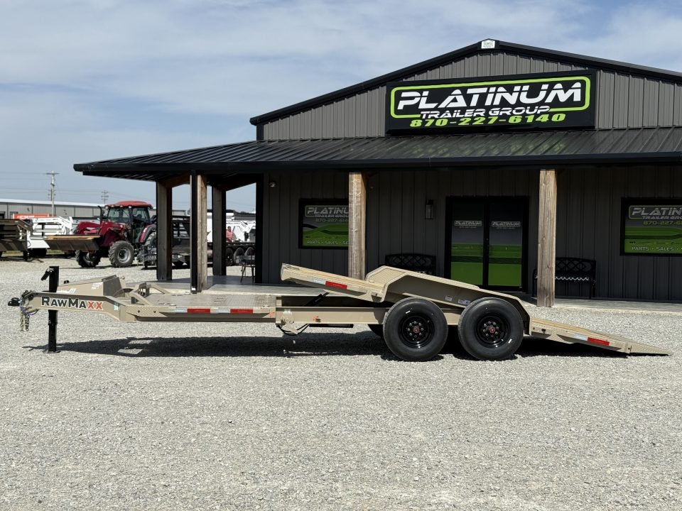 2026 RawMaxx G7X TILT 83X22, 14 PLY TIRES, AND RHINO LINED FENDERS 16K GVWR Tilt Trailer