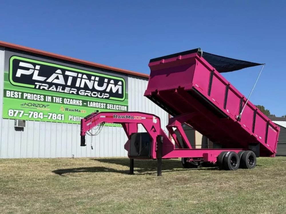 2026 RawMaxx 102X20 HDX GOOSENECK HIGH SIDE W/14 PLYS, HYDRAULIC JACKS, HYDRAULIC DISC BRAKES, AND F