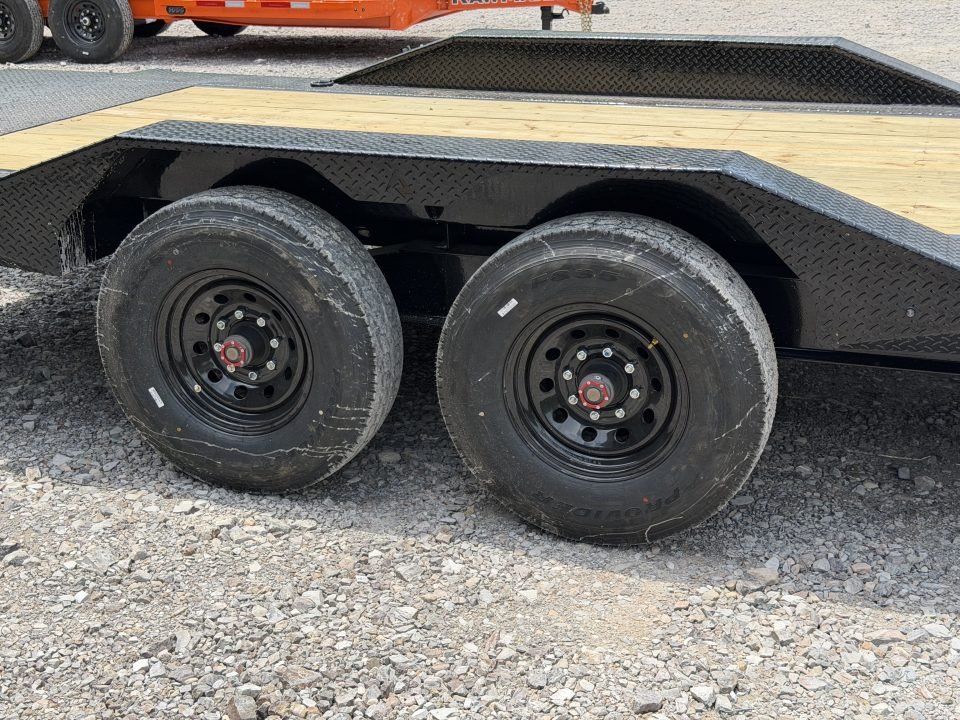 2026 RawMaxx FYH 102X24 16K GVWR 14PLY TIRES 8K TORSION AXLES WIRELESS REMOTE Tilt Trailer