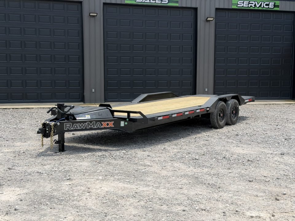 2026 RawMaxx FYH 102X24 16K GVWR 14PLY TIRES 8K TORSION AXLES WIRELESS REMOTE Tilt Trailer
