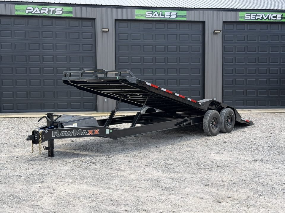 2026 RawMaxx FYH 102X24 16K GVWR 14PLY TIRES 8K TORSION AXLES WIRELESS REMOTE Tilt Trailer