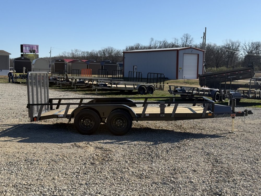 2026 RawMaxx UTX 77X16 W/TOOLBOX AND 4' FOLDING GATE 7K GVWR Utility Trailer