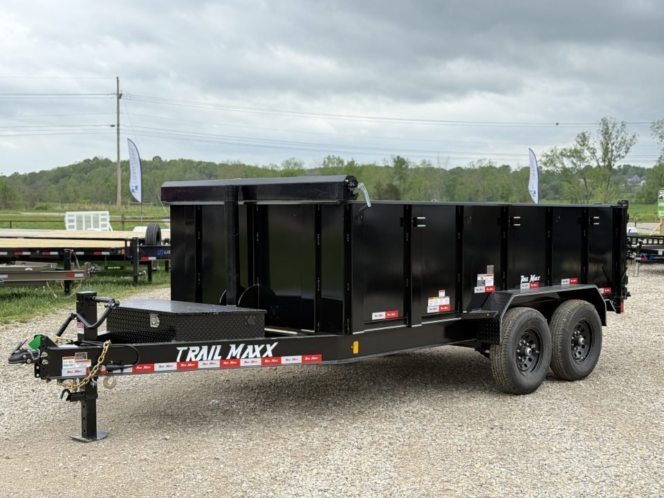 2026 Trail Maxx 83x14x3 Bumper Pull / TELESCOPIC / 14K GVWR Dump Trailer