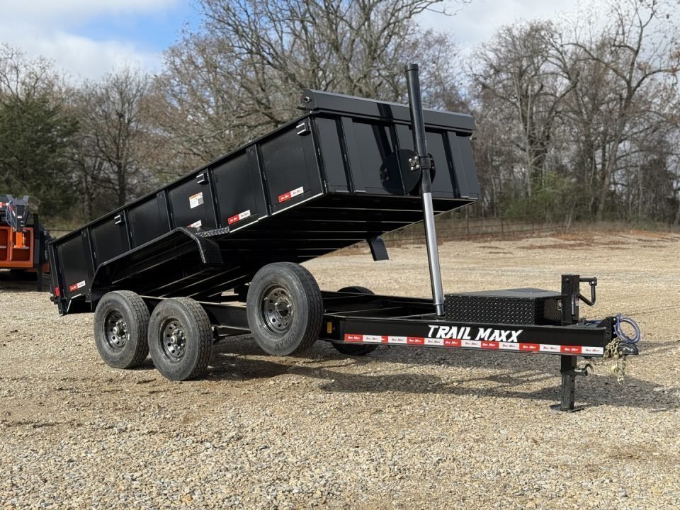 2026 Trail Maxx 83x14x2 Bumper Pull / Telescopic Hoist / 10 Ply Tires w/Spare / 14k GVWR Dump Traile