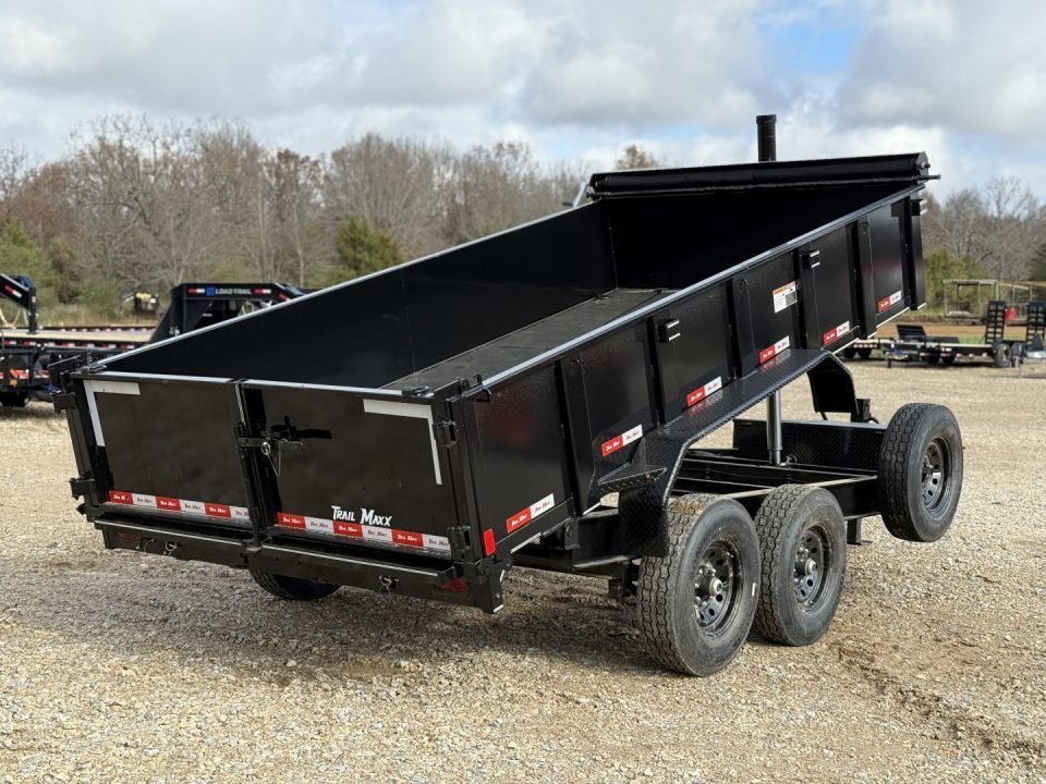 2026 Trail Maxx 83x14x2 Bumper Pull / Telescopic Hoist / 10 Ply Tires w/Spare / 14k GVWR Dump Traile