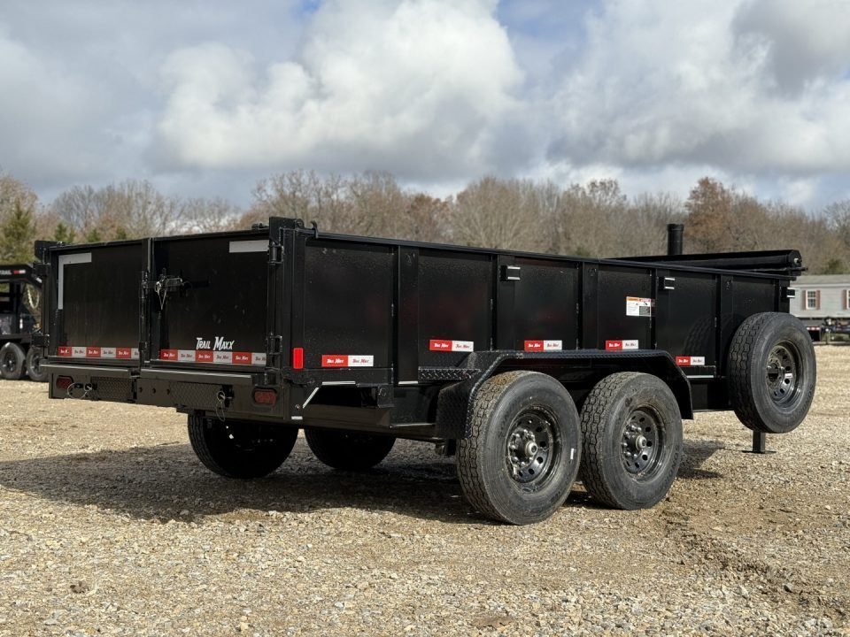 2026 Trail Maxx 83x14x2 Bumper Pull / Telescopic Hoist / 10 Ply Tires w/Spare / 14k GVWR Dump Traile