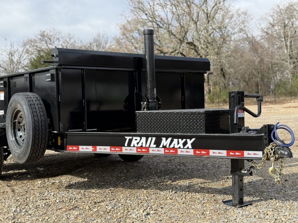 2026 Trail Maxx 83x14x2 Bumper Pull / Telescopic Hoist / 10 Ply Tires w/Spare / 14k GVWR Dump Traile