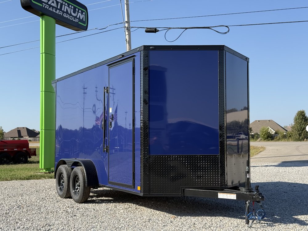 2027 SAWYER CARGO 7X14 WITH 7' INTERIOR / SCREWLESS / TORSION AXLES / POLYCOR / REAR SPOILER WITH LI