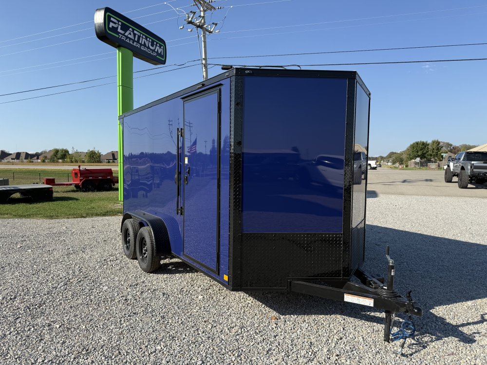 2027 SAWYER CARGO 7X14 WITH 7' INTERIOR / SCREWLESS / TORSION AXLES / POLYCOR / REAR SPOILER WITH LI
