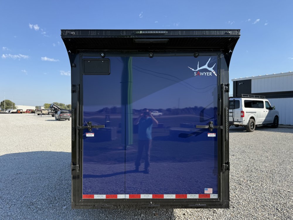 2027 SAWYER CARGO 7X14 WITH 7' INTERIOR / SCREWLESS / TORSION AXLES / POLYCOR / REAR SPOILER WITH LI