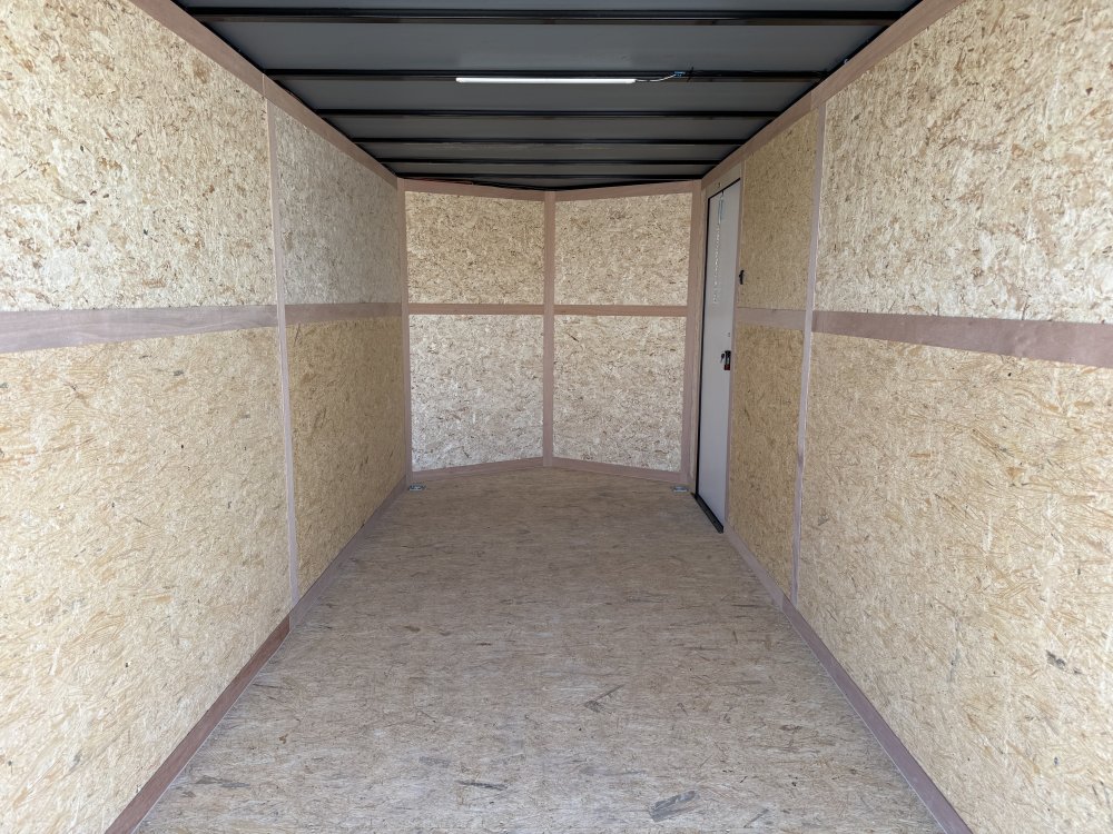 2027 SAWYER CARGO 7X14 WITH 7' INTERIOR / SCREWLESS / TORSION AXLES / POLYCOR / REAR SPOILER WITH LI