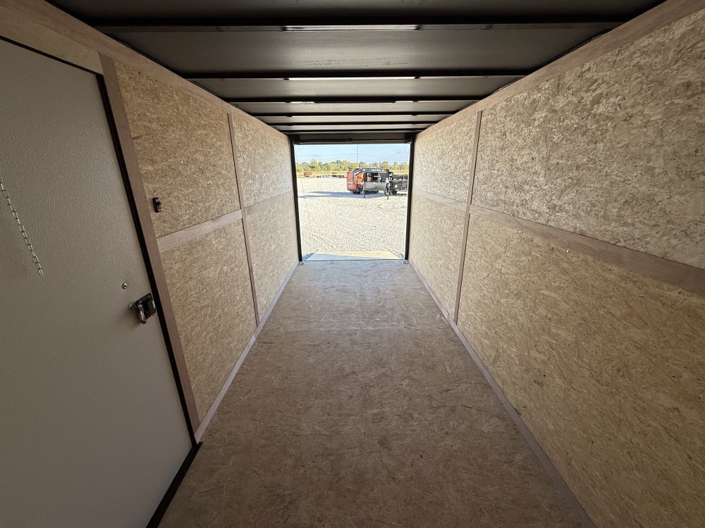 2027 SAWYER CARGO 7X14 WITH 7' INTERIOR / SCREWLESS / TORSION AXLES / POLYCOR / REAR SPOILER WITH LI