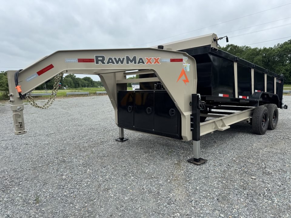 2026 RawMaxx 83X16 LPX 8K AXLES Dump Trailer W/ 36'' SIDES, HYDRAULIC JACKS, TARP, RAMPS, SPREAD GAT