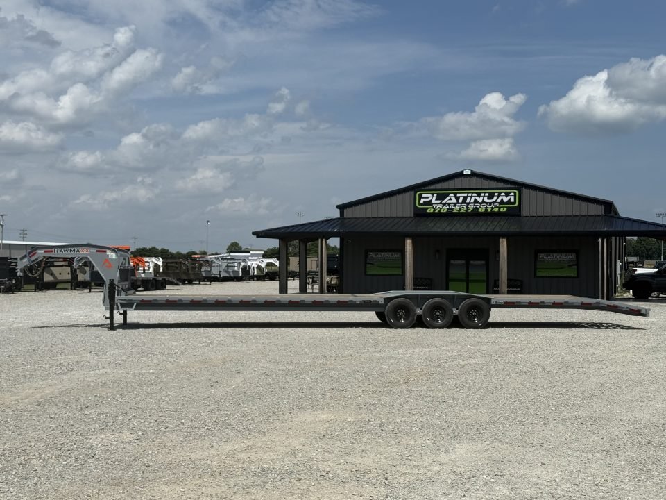 2026 RawMaxx LDX 102X44 LOWBOY W/14 PLYS, LOCKING CHAIN RACK, AND TORQUE TUBE 21K GVWR GOOSENECK Fla