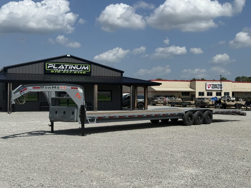 2026 RawMaxx LDX 102X44 LOWBOY W/14 PLYS, LOCKING CHAIN RACK, AND TORQUE TUBE 21K GVWR GOOSENECK Fla