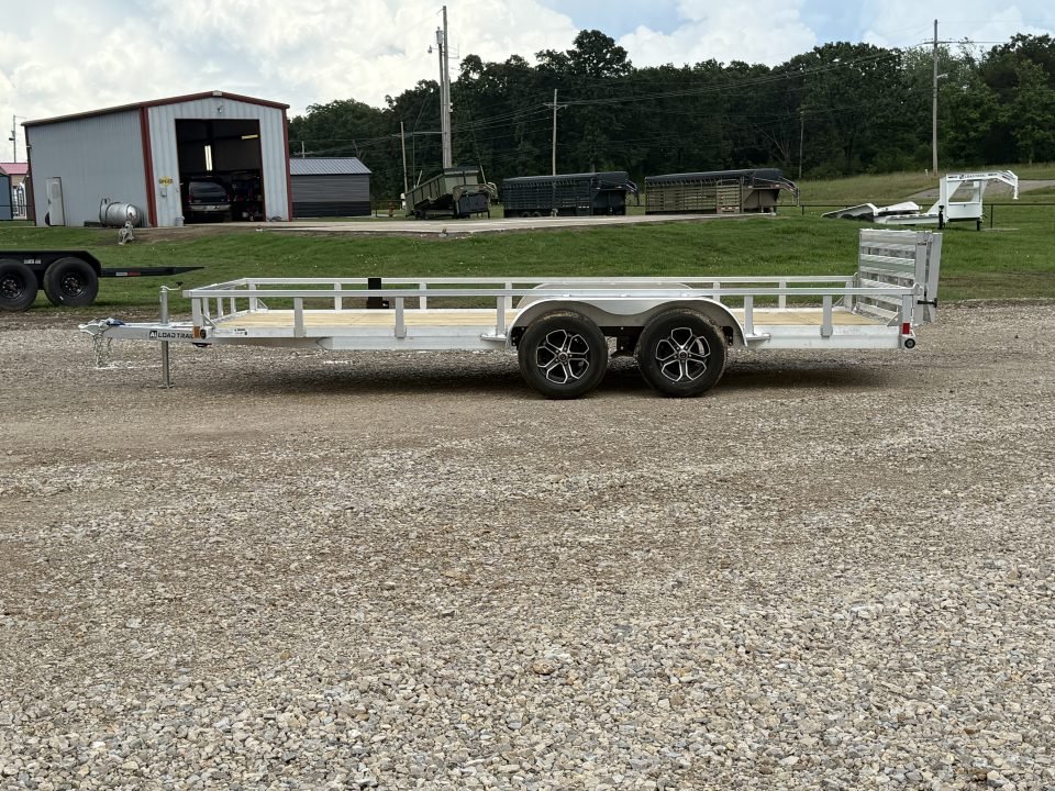2026 Load Trail UA 83X18 TA / ALUMINUM FRAME/ 55" BI-FOLD TAILGATE / 2 BRAKE AXLES / ALUMINUM WHEELS