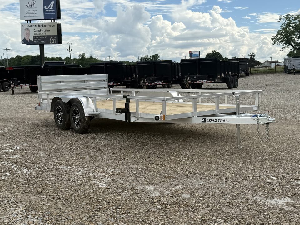 2026 Load Trail UA 83X18 TA / ALUMINUM FRAME/ 55" BI-FOLD TAILGATE / 2 BRAKE AXLES / ALUMINUM WHEELS