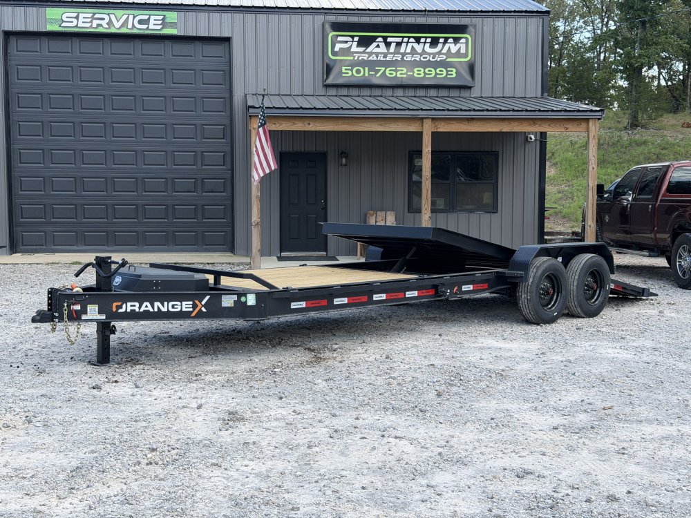 2027 RAWMAXX ORANGE X 83X24 TILT W/SUPER SINGLE 10K TORSION AXLES, 17.5 WHEELS, AND 18 PLYS 24K GVWR