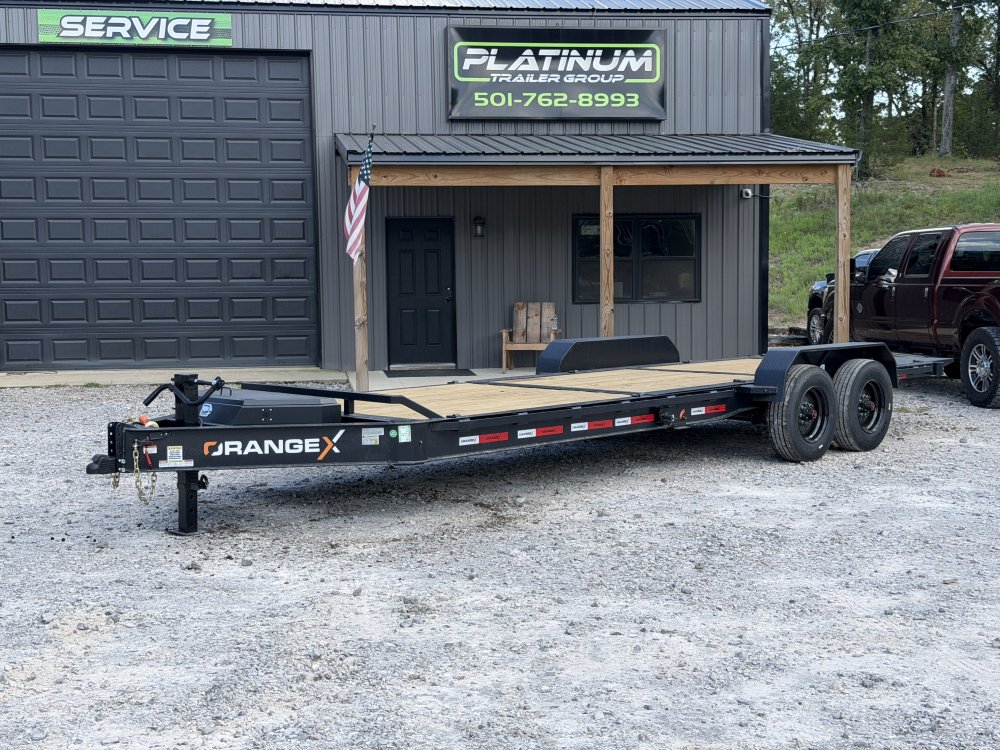 2027 RAWMAXX ORANGE X 83X24 TILT W/SUPER SINGLE 10K TORSION AXLES, 17.5 WHEELS, AND 18 PLYS 24K GVWR
