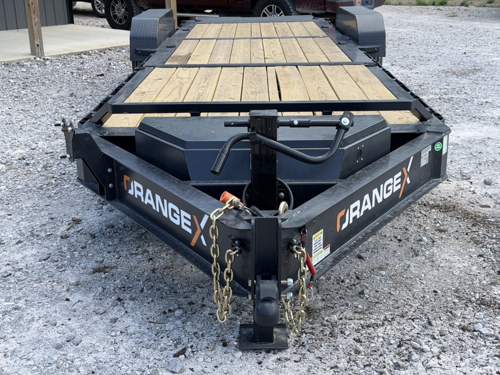 2027 RAWMAXX ORANGE X 83X24 TILT W/SUPER SINGLE 10K TORSION AXLES, 17.5 WHEELS, AND 18 PLYS 24K GVWR