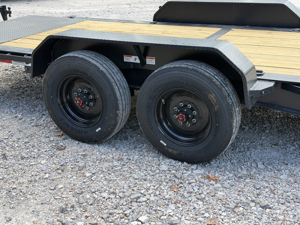 2027 RAWMAXX ORANGE X 83X24 TILT W/SUPER SINGLE 10K TORSION AXLES, 17.5 WHEELS, AND 18 PLYS 24K GVWR