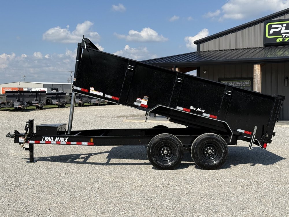 2026 Trail Maxx 83X14X3 HIGH SIDE TELESCOPIC W/REAR STABILIZER JACKS AND 14 PLYS 14K GVWR Dump Trail