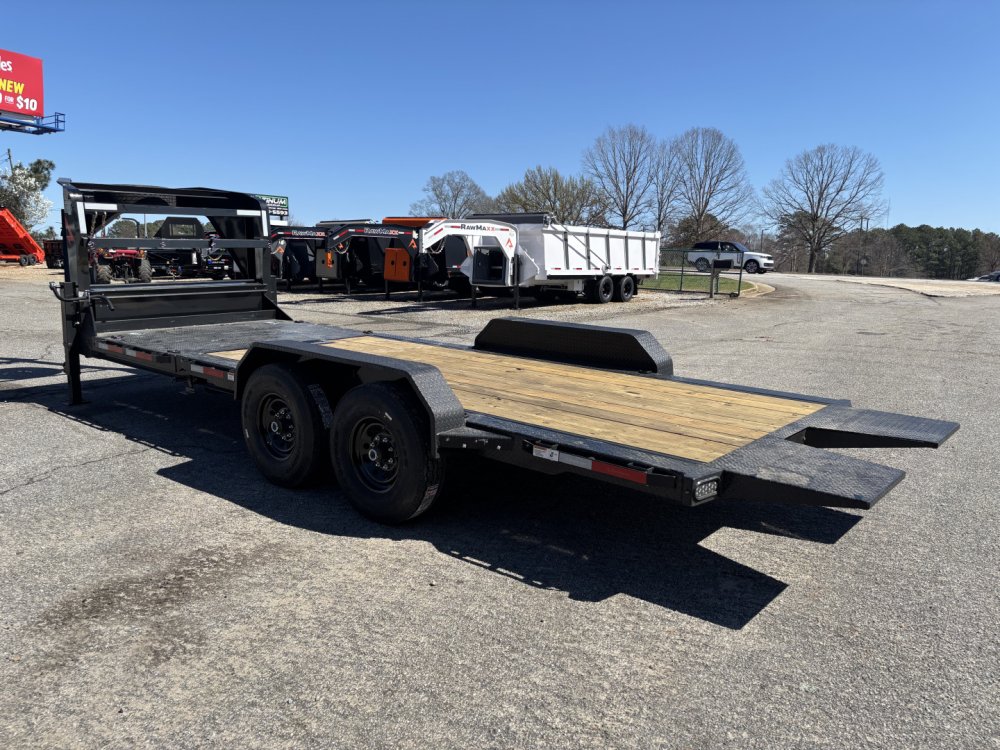 2026 RawMaxx G7X 83X22 Flatbed Trailer / 8" I-BEAM FRAME / CHAIN RACK / WINCH PLATE / TORSION SUSPEN
