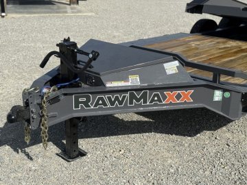 2027 RawMaxx G3X 102X26 BUMPER PULL GRAVITY TILT TRAILER W/14 PLYS AND RHINO LINED FENDERS 21K GVWR 