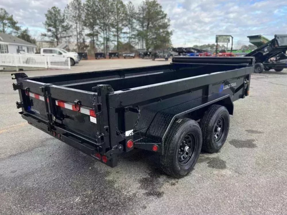 2027 Load Trail 72X12 DE Dump Trailer W/18 INCH SIDES, RAMPS, TARP, SPREAD GATES, 5200 POUND AXLES,