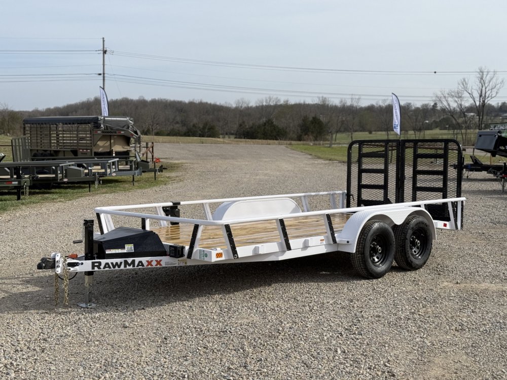 2026 RawMaxx UTX 83X16 Utility Trailer / HD SPLIT RAMP / TOOL BOX