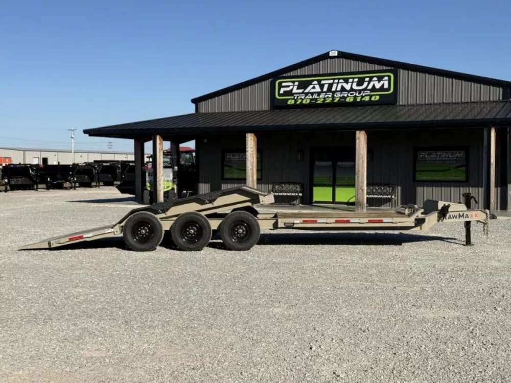 2026 RawMaxx G3X 102X26 EQUIPMENT W/RHINO LINED FENDERS AND 14 PLYS 21K GVWR GRAVITY Tilt Trailer