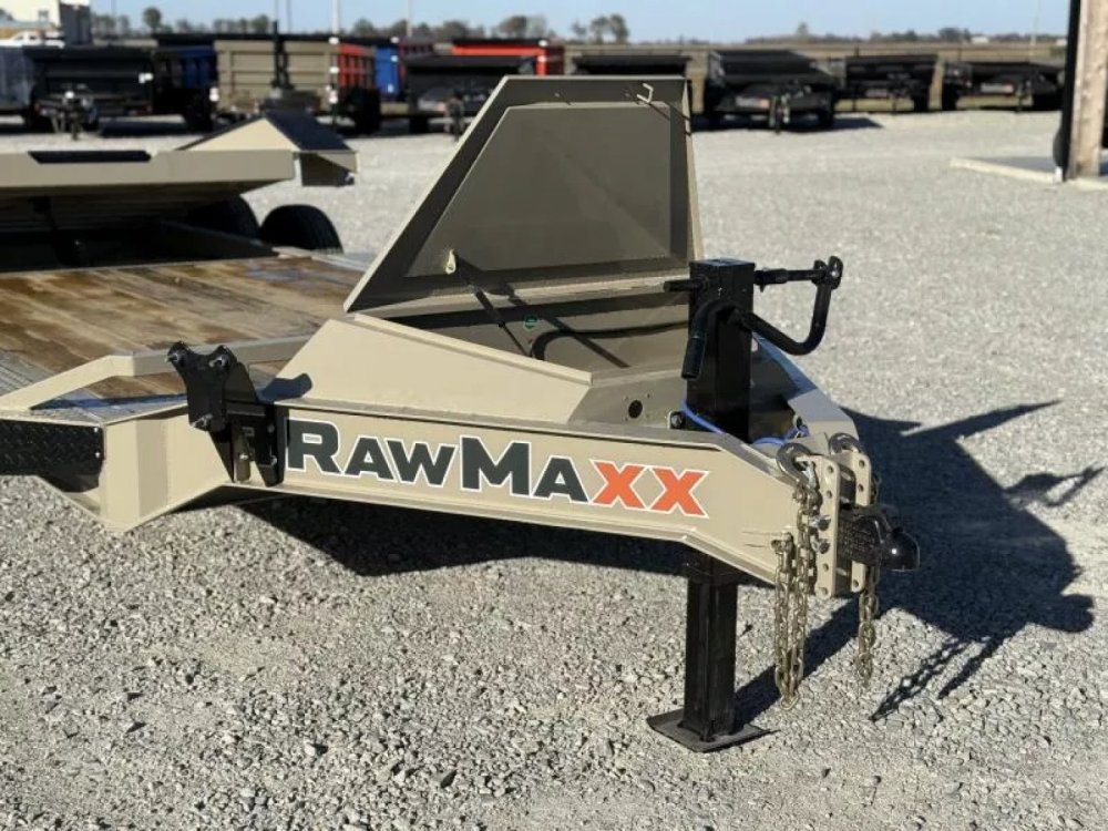 2026 RawMaxx G3X 102X26 EQUIPMENT W/RHINO LINED FENDERS AND 14 PLYS 21K GVWR GRAVITY Tilt Trailer