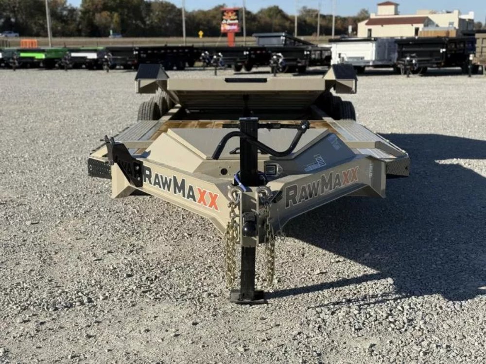 2026 RawMaxx G3X 102X26 EQUIPMENT W/RHINO LINED FENDERS AND 14 PLYS 21K GVWR GRAVITY Tilt Trailer