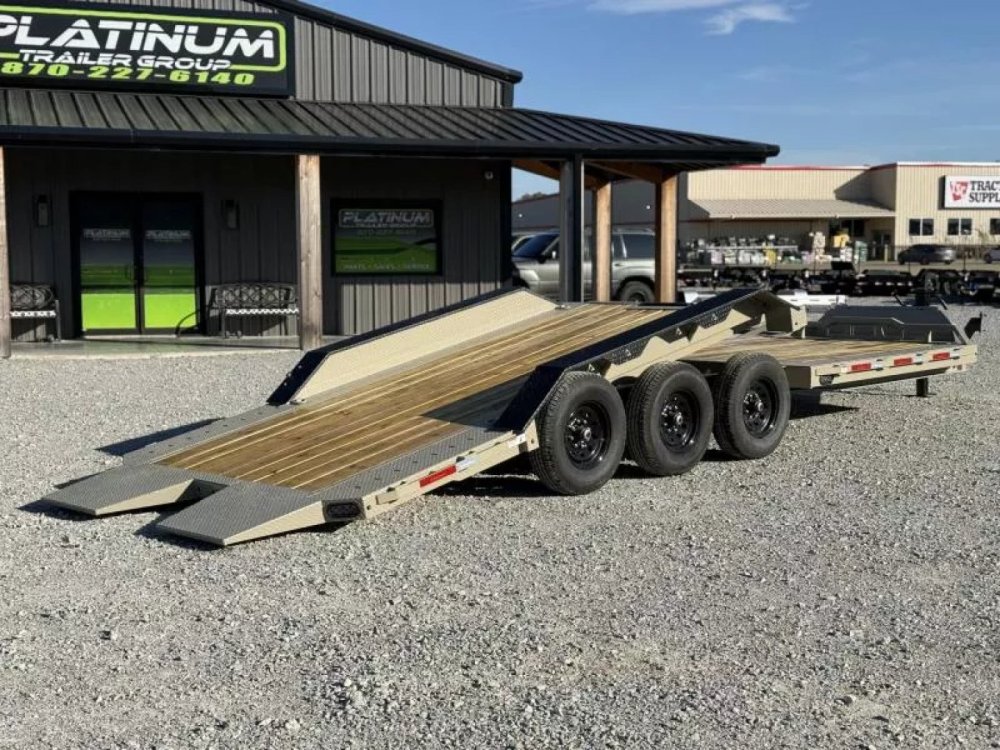 2026 RawMaxx G3X 102X26 EQUIPMENT W/RHINO LINED FENDERS AND 14 PLYS 21K GVWR GRAVITY Tilt Trailer