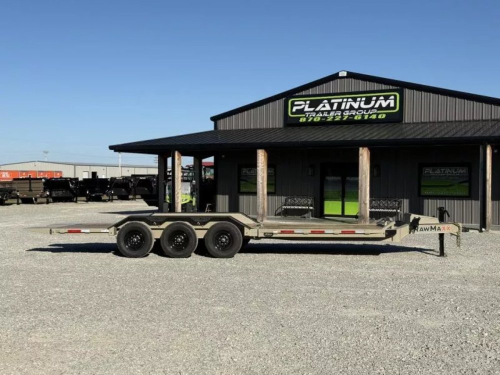 2026 RawMaxx G3X 102X26 EQUIPMENT W/RHINO LINED FENDERS AND 14 PLYS 21K GVWR GRAVITY Tilt Trailer