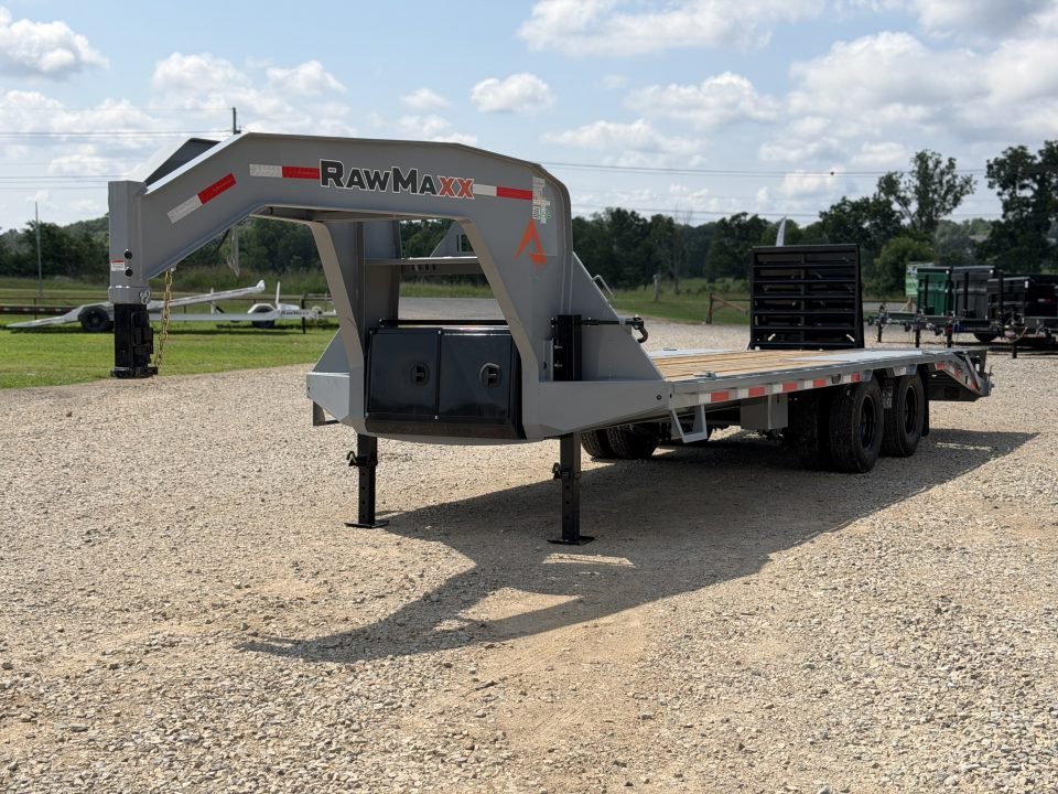 2026 RawMaxx FDX 102X25 / 12" CROSSMEMBERS / 14 PLY / I-BEAM / 25900 GVWR Flatbed Trailer
