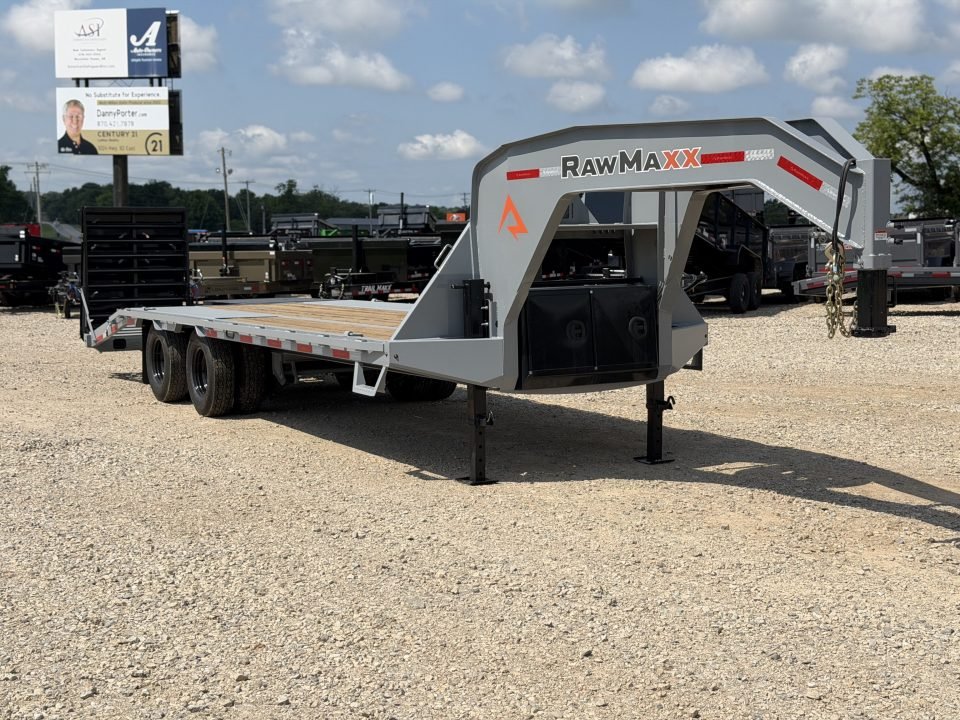 2026 RawMaxx FDX 102X25 / 12" CROSSMEMBERS / 14 PLY / I-BEAM / 25900 GVWR Flatbed Trailer